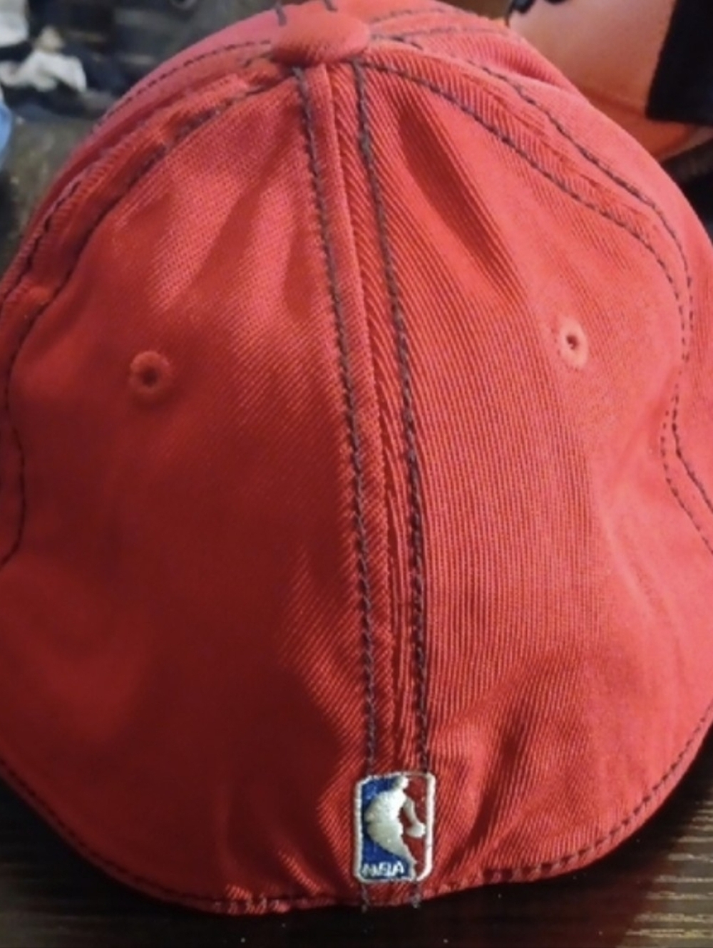 Trail Blazers Adidas Red and Black Stretch Hat with Embroidered Logo Size L/XL - Picture 3 of 4